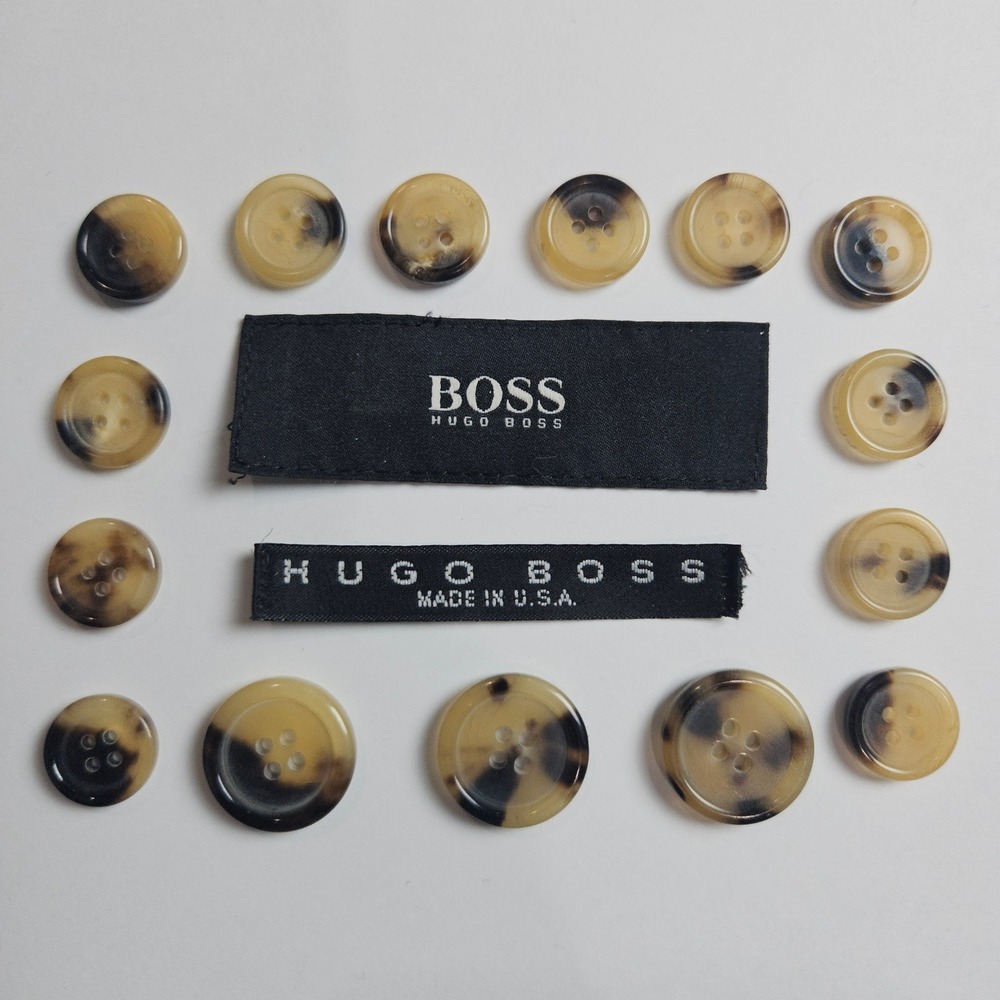Boss Hugo Boss Brown Tortoise Shell Suit Blazer Replacement Buttons Set of 15